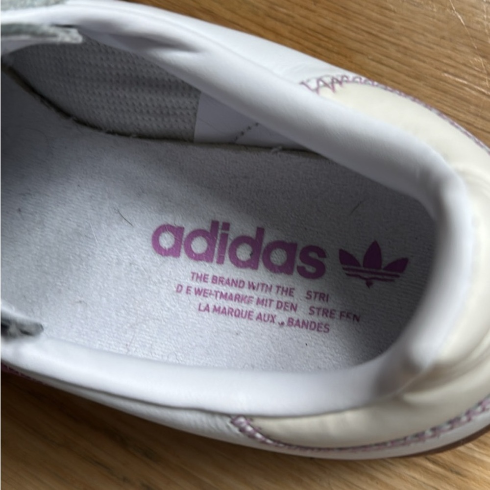 Adidas Women’s Samba Sneakers in White and Purple- Size 8 - Picture 5 of 10